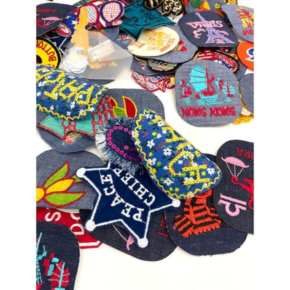150 PC Assorted Sewing Applique Patches Iron on Sew On NEW Mixed Sequin Crafting - Picture 6 of 16